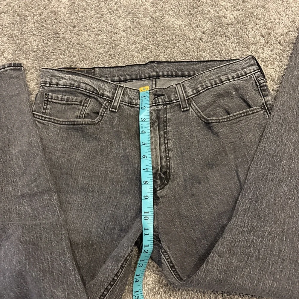 Levis 541 Jeans Mens 34x32 Black Denim Athletic Taper Fit Charcoal Wash Red Tab